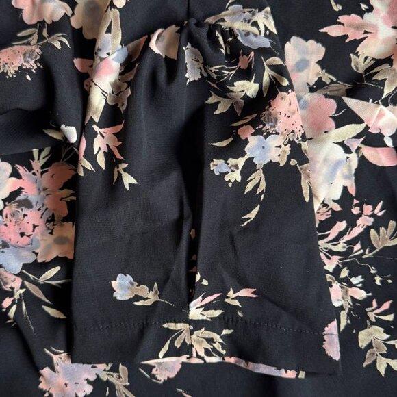 Soprano Black Floral Shift Dress Size S - Picture 5 of 5